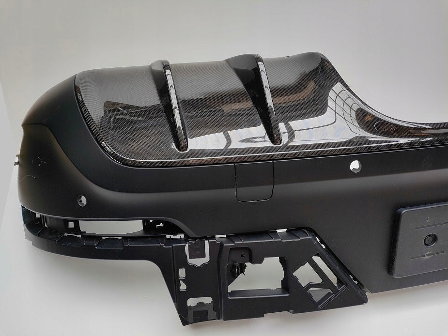 Porsche Cayenne GTS Turbo GT Coupe 2023 Rear diffuser Carbon, OEM, Part number: 9Y3807110M