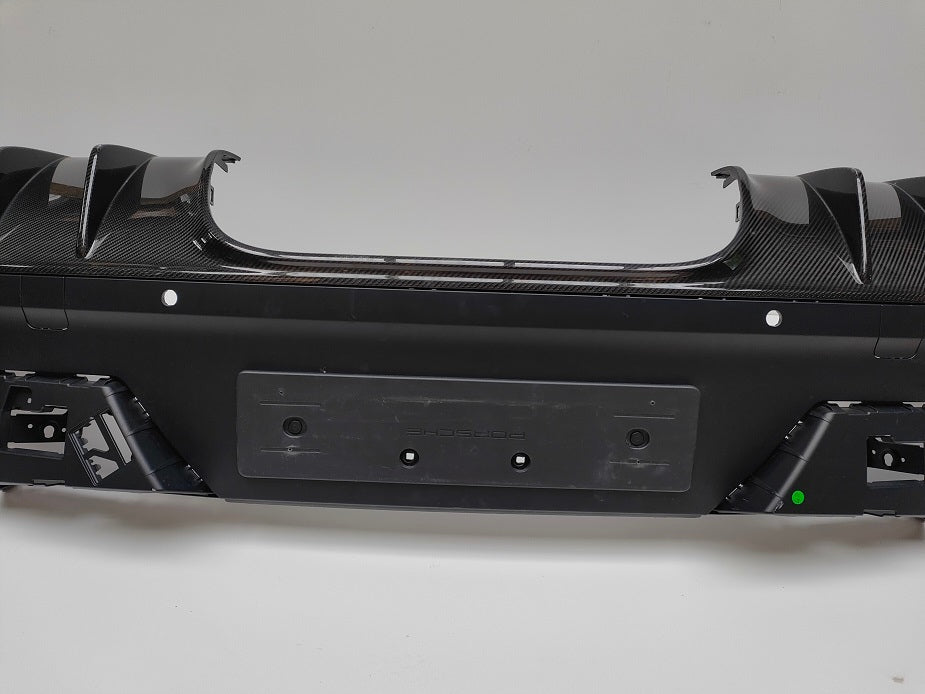 Porsche Cayenne GTS Turbo GT Coupe 2023 Rear diffuser Carbon, OEM, Part number: 9Y3807110M