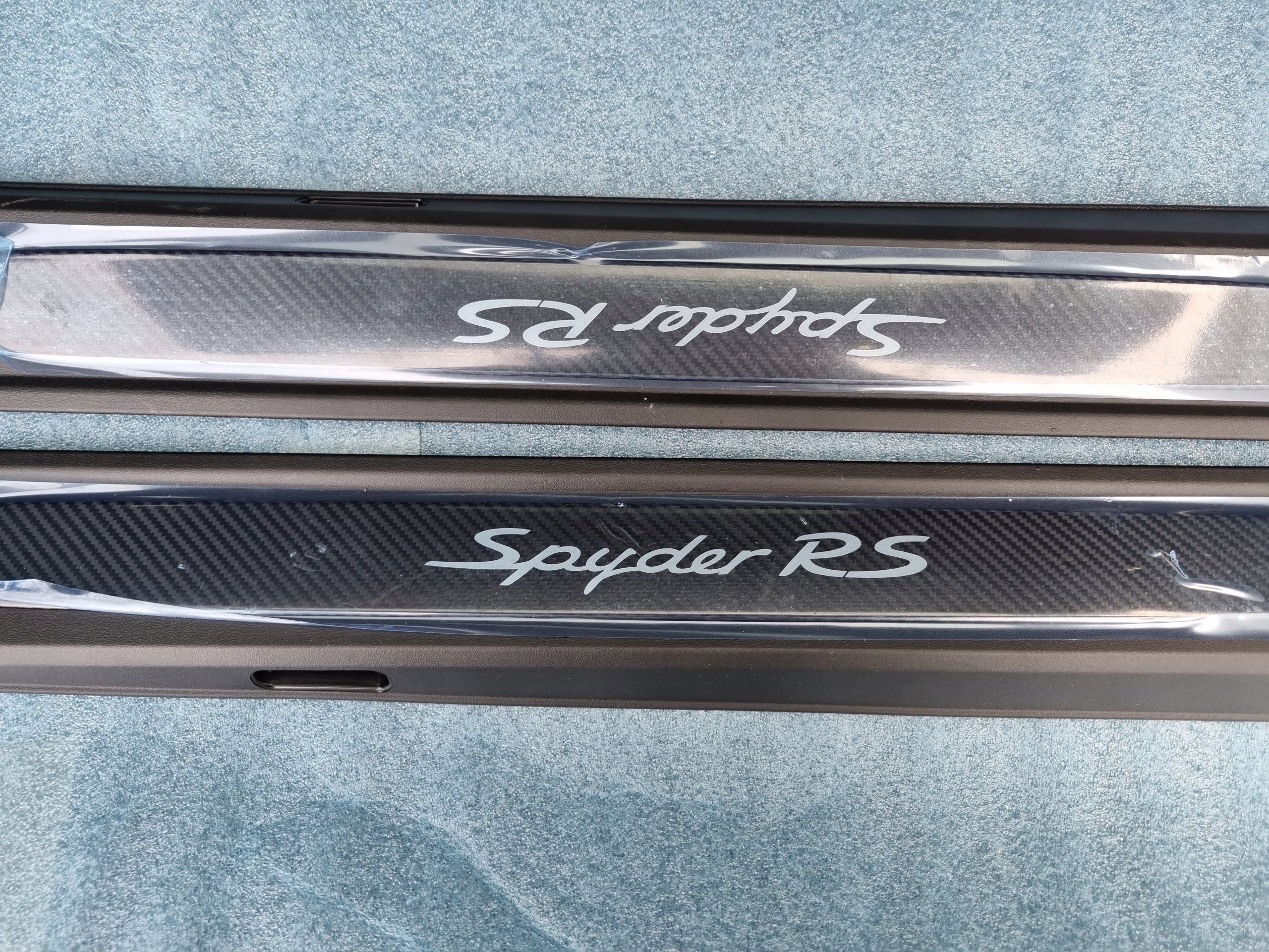 Porsche Spyder RS Carbon Door Sill Entrance, OEM, Part number: 98150498156, 98150498256